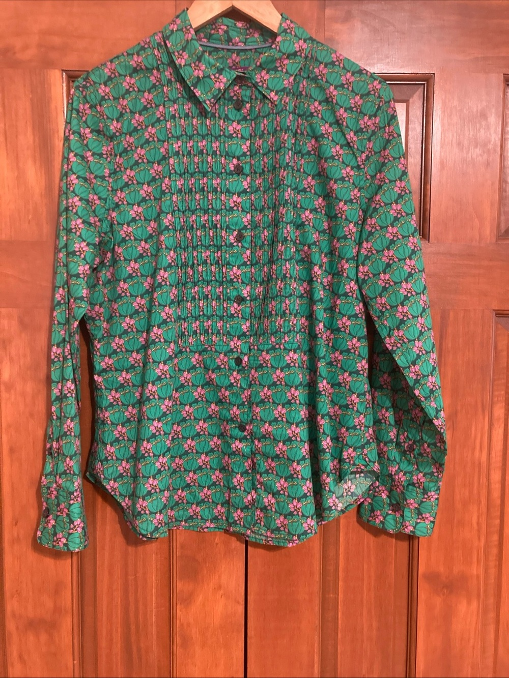 NWT J. Crew Tuxedo Button-Down Shirt in Liberty Tudor tulip print women’s Sz 12